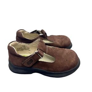 Stride Rite Leather Mary Jane Shoes Brown Suede Size 9
